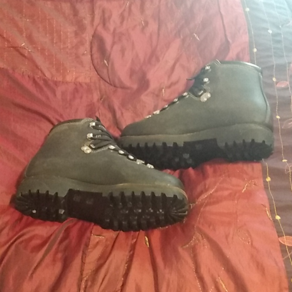 Rare Vintage Bally Black Leather Lace Up Combat Boots Size 6 - Picture 5 of 16